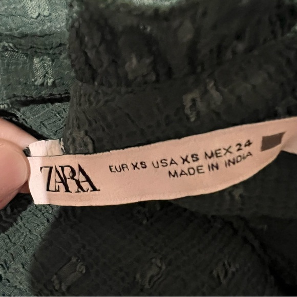 Zara Dress Green Super Comfy Perfect for Christmas Size XS - Picture 10 of 17